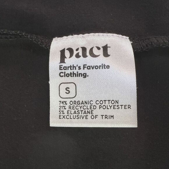 Pact Women's Luxe Jersey V-neck Knot Maxi Side Slit Dress Size Small Black - Picture 5 of 15